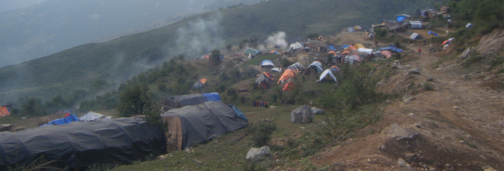 After earthquake Laprak Village